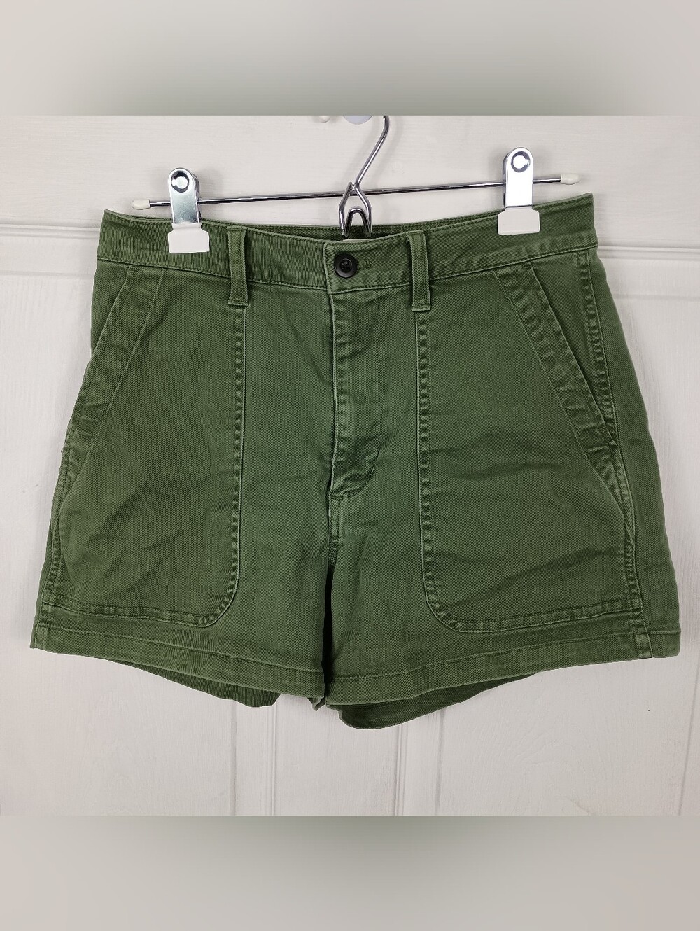 Madewell Military Shorts Womens 27 Green The Curvy Perfect Fatigue High Rise